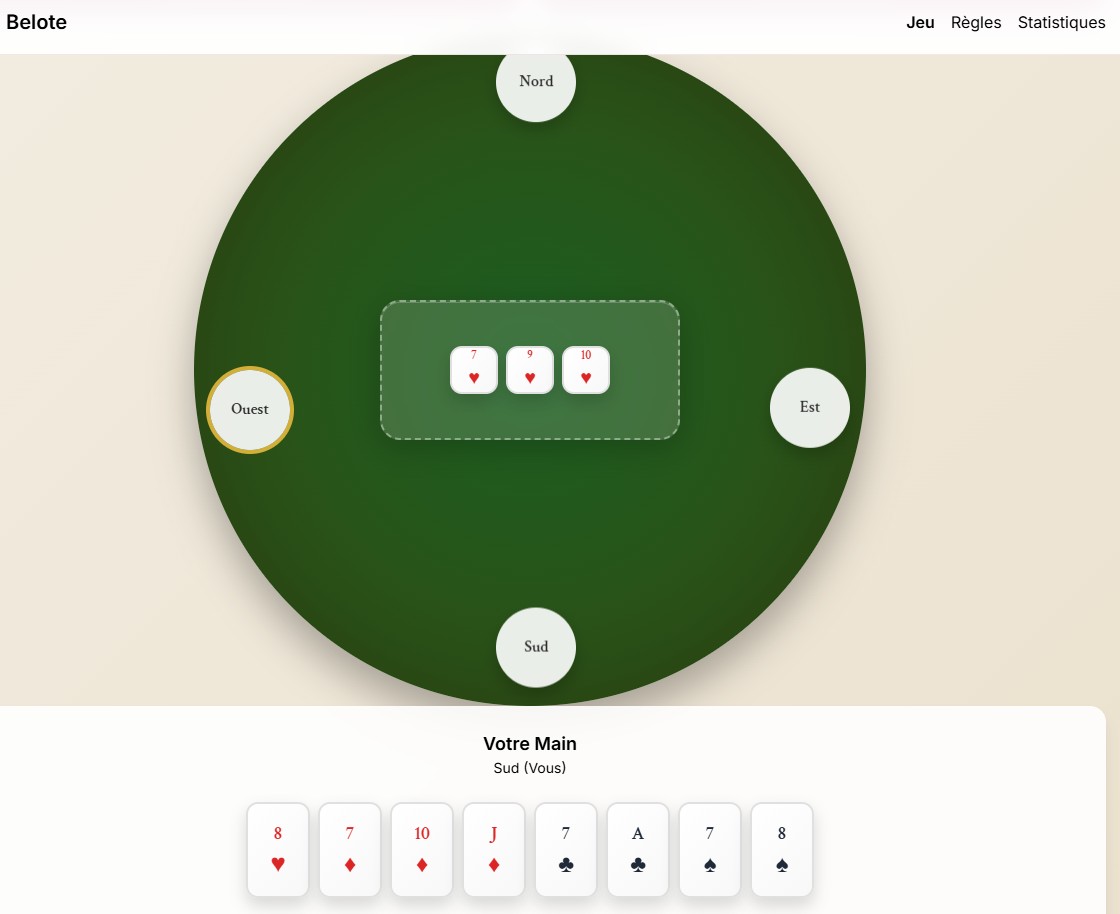 Belote - Jeu de cartes français classique